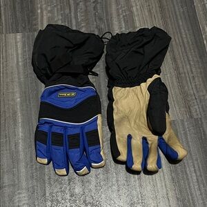 Klim Men's Black and Blue Gloves
